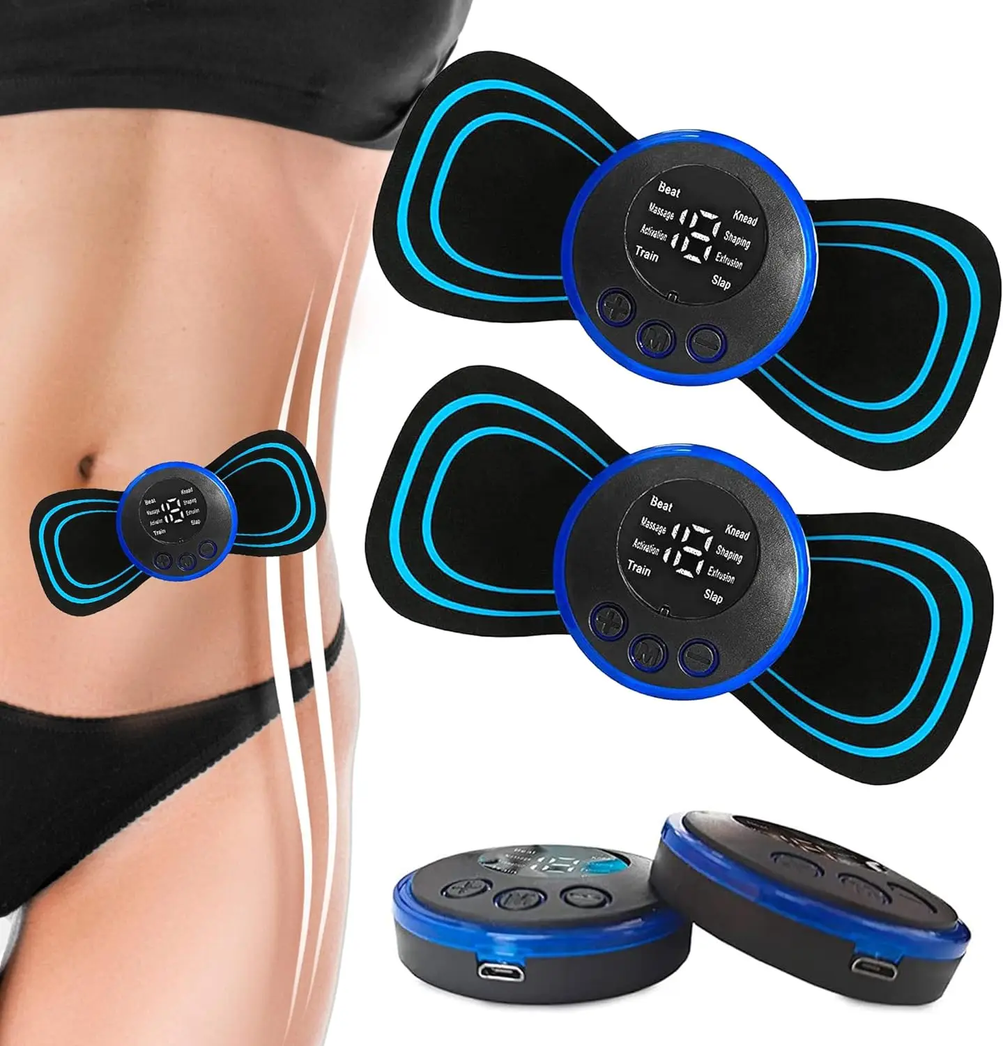 Mini EMS neck massager mat pad Deep Tissue Muscle Massager for Pain Relief and Relaxation of Arm, Leg, Foot, Shoulder, Waist