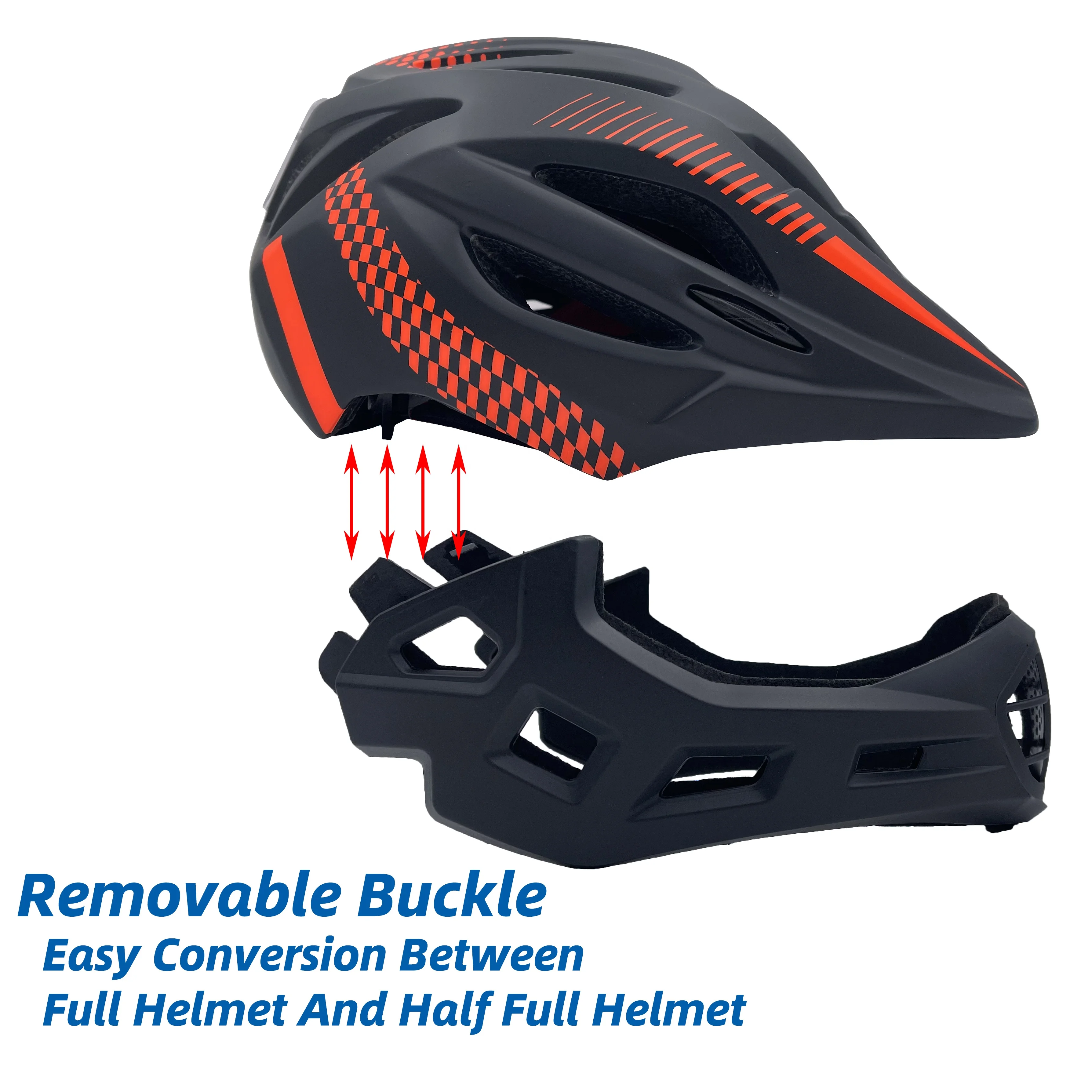 REYGEAK Full Face Bicycle Helmet Detachable Riding Helmets With Lights Cycling Sport Safety Gear For Outdoor