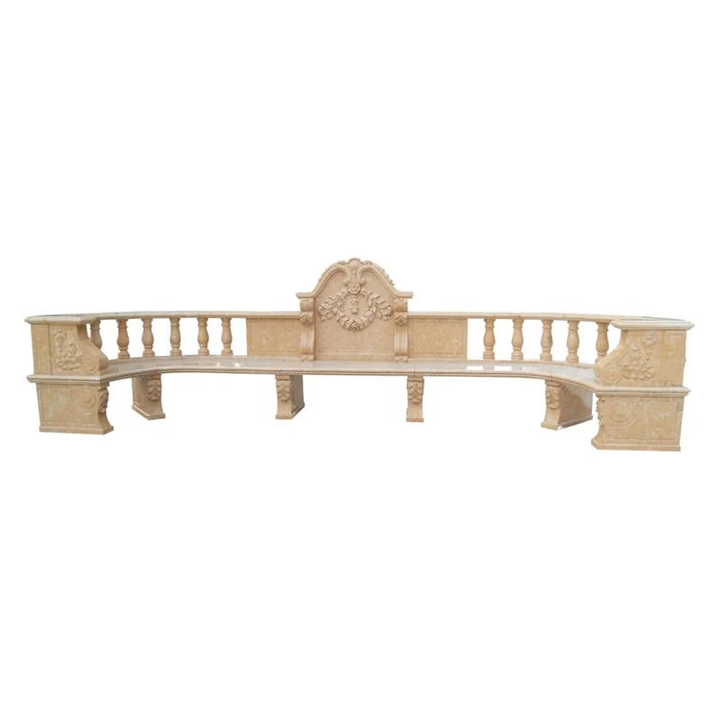 Chinese High Quality Marble Popular Design Stone Chair and table Sculpture for garden marble japanese garden benches