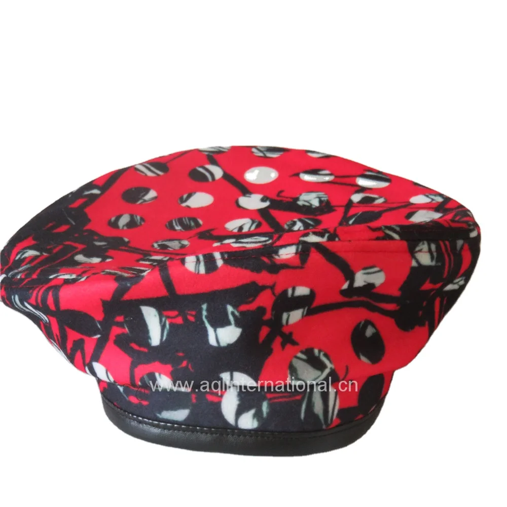 Шерстяной военный берет индивидуальные печатные красные шляпы Модные украшения