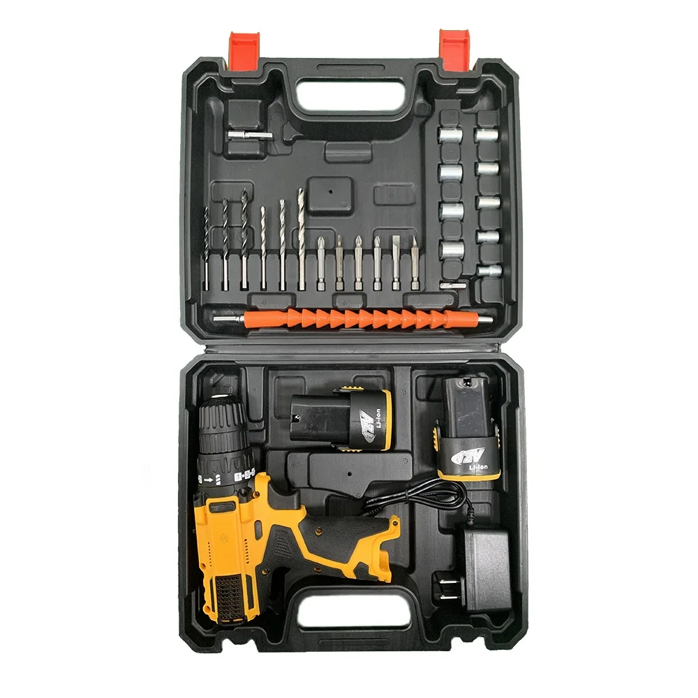 OEM BMC Power Tool Set Brush Motor Portable 12V Mini Cordless Drill Set With Bits And Socket