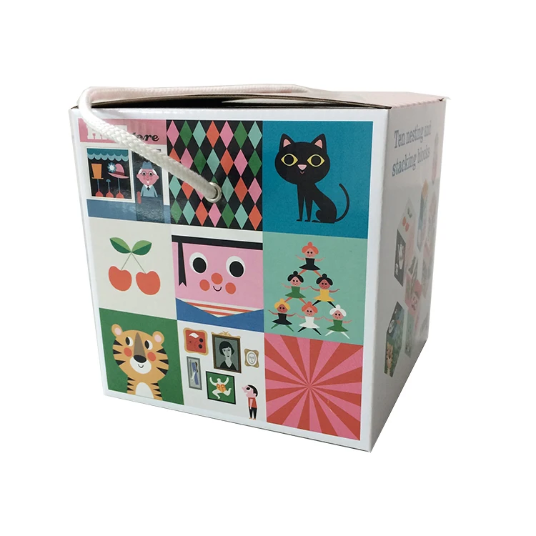 Сделанный на заказ картон 10 штук штабелируемые блоки для детей