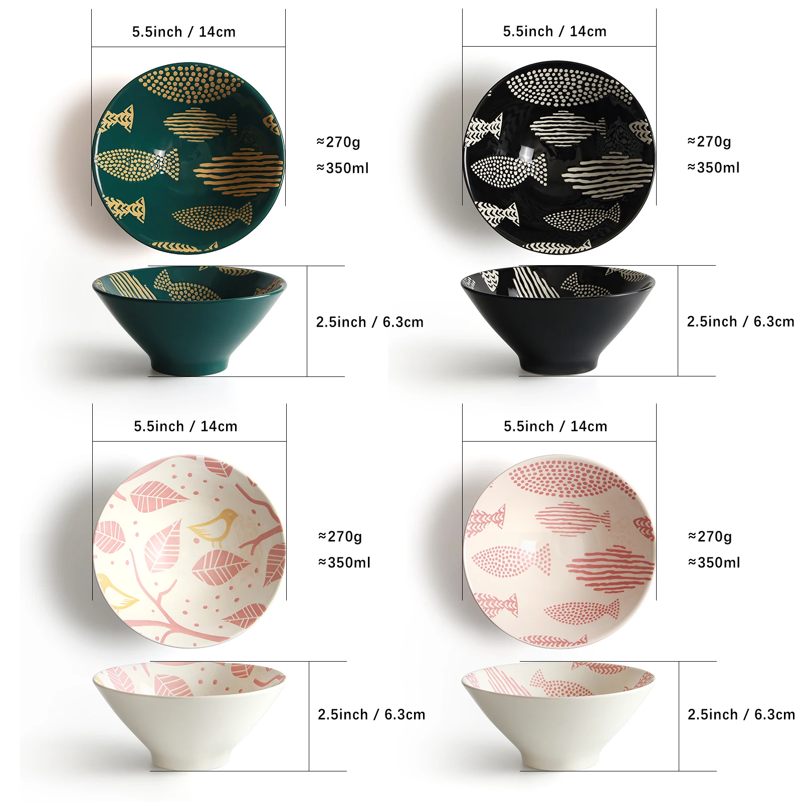 Ceramic Dinner Bowls Salad Mixing Bowl Color Bowls for Soup