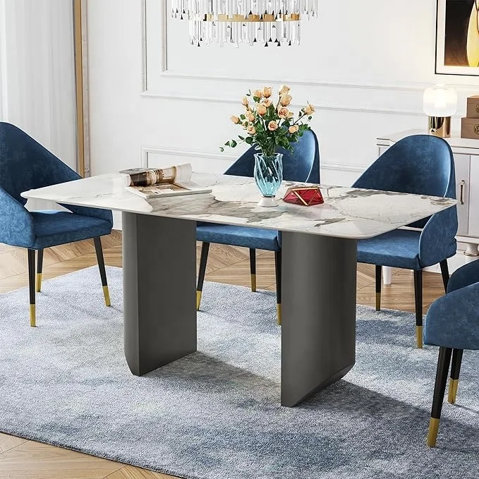 New design contemporary luxury dining tables dining room set Concrete dining room furniture for sale