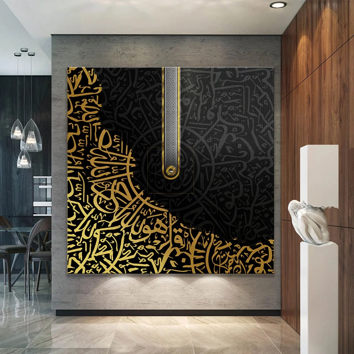 arabic calligraphy crystal porcelain painting crystal porcelain printing picture modern decor islamic frame arabic frame