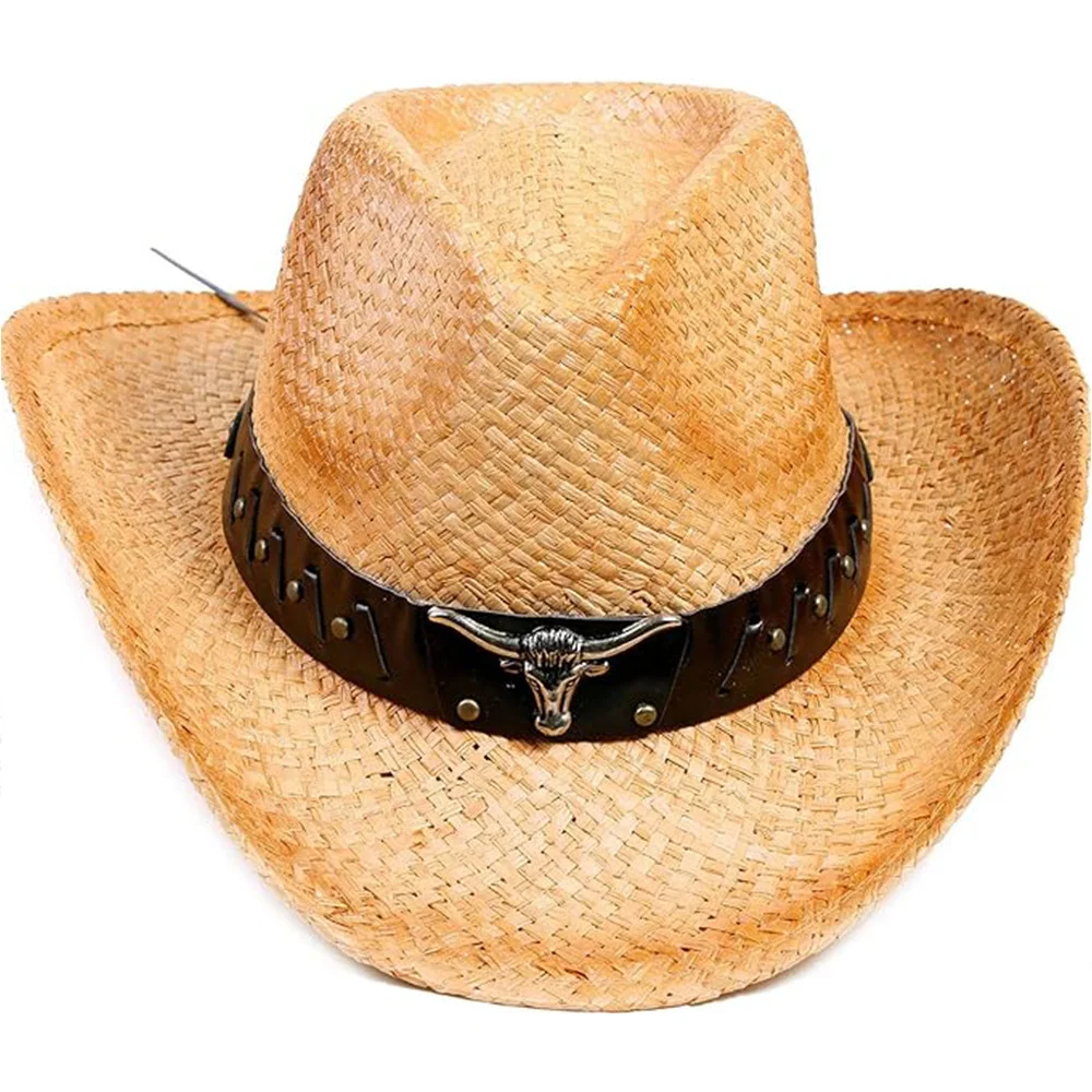 HIgh quality  men summer sun shade western jazz paper cowboy cowgirl hat sombreros de paja straw hat supplier