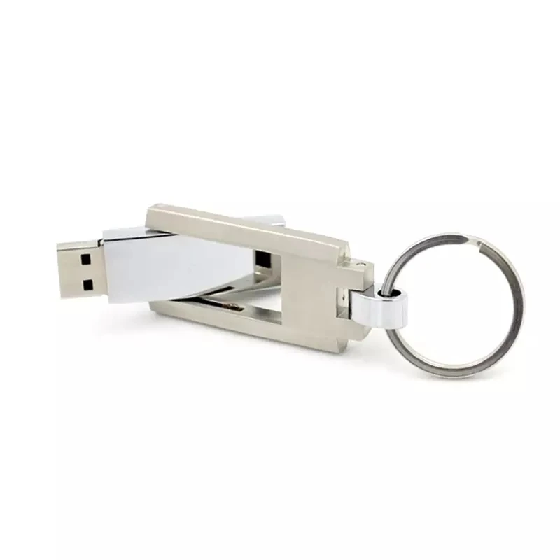 Creative Mini Sweivel Ultra Metal Pen Memoria Usb Flash Drive Keychain Laser Logo 1Gb 2Gb 4Gb 8Gb 16Gb 32Gb High Speed With Led