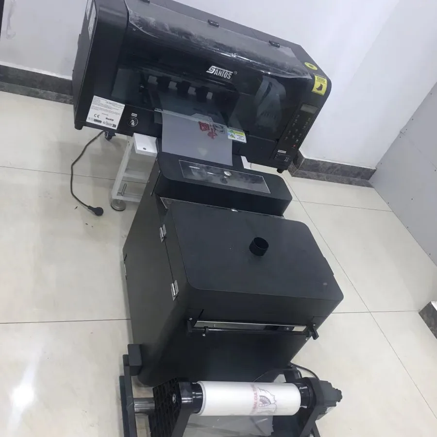 Small DTF Print Machine A3 DTF Printer A3 30cm XP600 T-shirt DTG Printer with Powder Dyer Shaking Machine