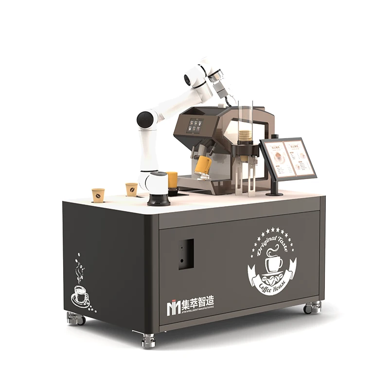 Custom fully automatic intelligent pulling flower coffee robot