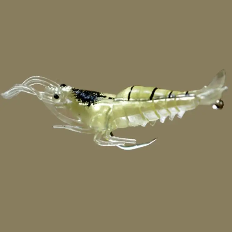 ZHUO RUN Free samples 4cm/1.3g with hook soft shrimp simulation soft insect shrimp  bait soft swim bait shrimp lures