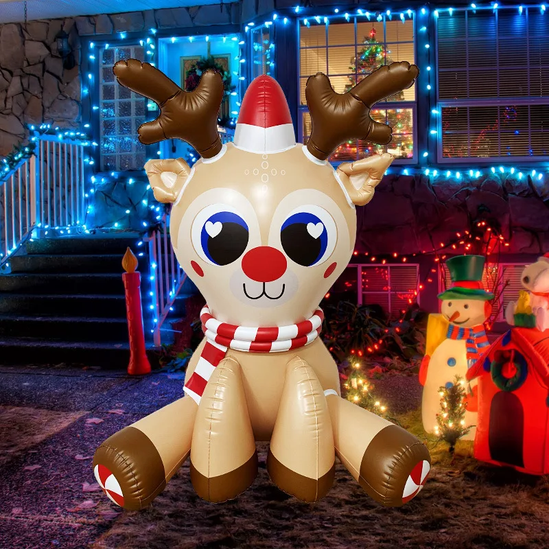 Светодиодный свет надувные рождественские украшения X-mas пиво для двора