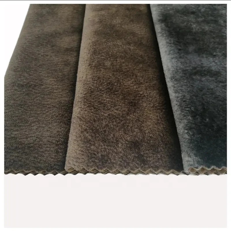 Upholstery embossing textured sofa velour fabric price per meter embossed polyester velvet fabric with backing fleece