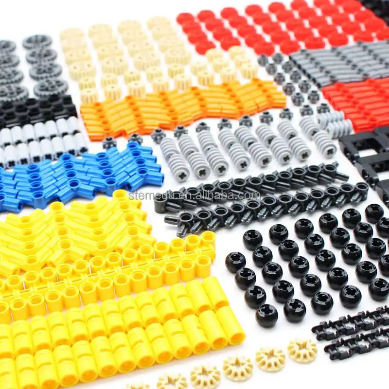 Stemedu Technical Parts and Pieces Beams Axles Connectors Bricks Sets, Chassis Frame Liftarm and Pins Building Blocks Kits Toys