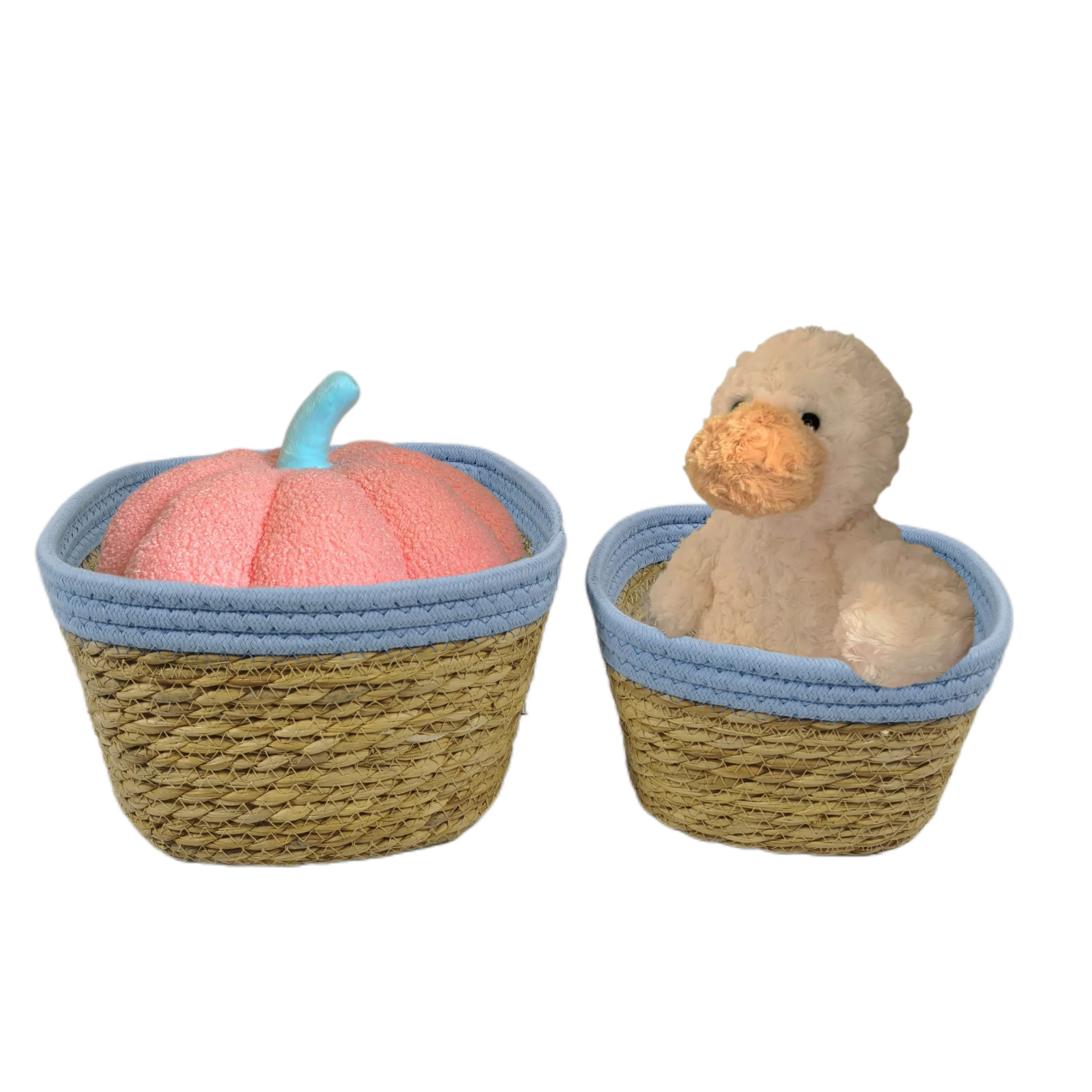 Wholesale Home Kitchen Mini Small Hampers Organiser Cotton Rope And Grass Basket