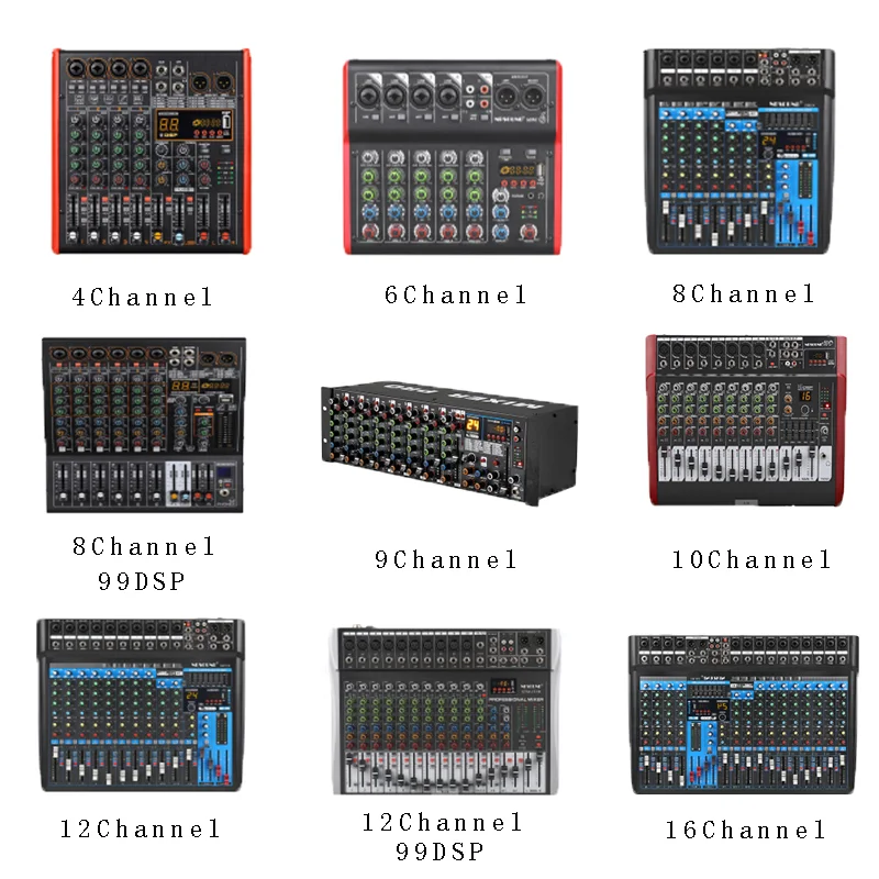 Jun nan Manufacturers Wholesale Professional Mixer Audio High Quality Digital Mixer Amplifier  Audio