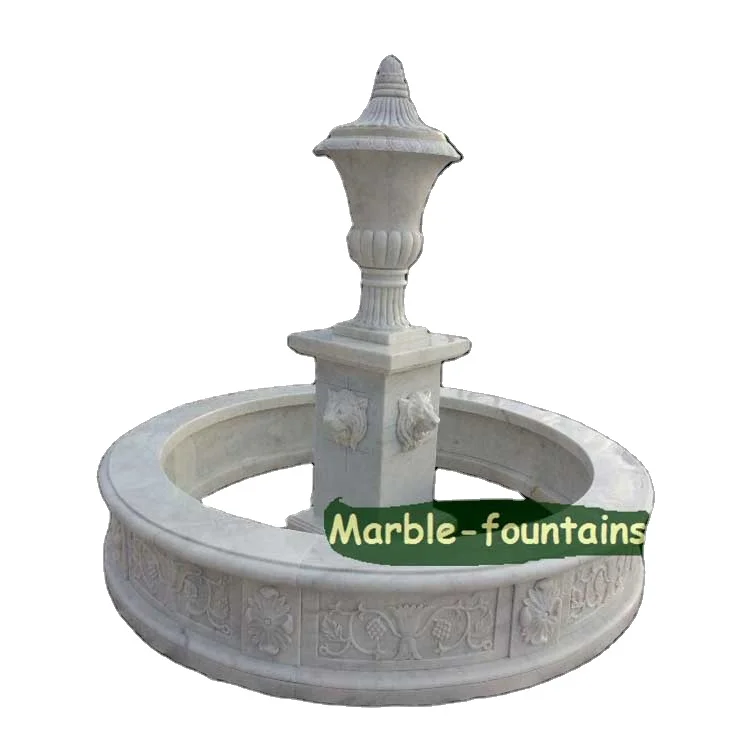 small water fountain stone garden lion head indoor hand made small round water fountain