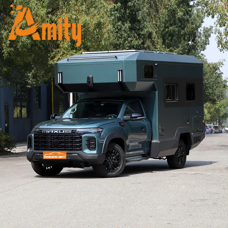 China Automatic Fashion Motor Home Bus MAXUS T90 Explorer Star H Horizontal Edition RV 2.0T Motor Home Diesel RV Pickup