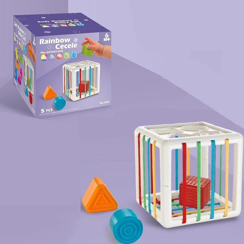 2024 Early Development Sorting Games Montessori Learning Activity Sensory Toys Shape Sorter For Fine Motor Skills Sensory Toys