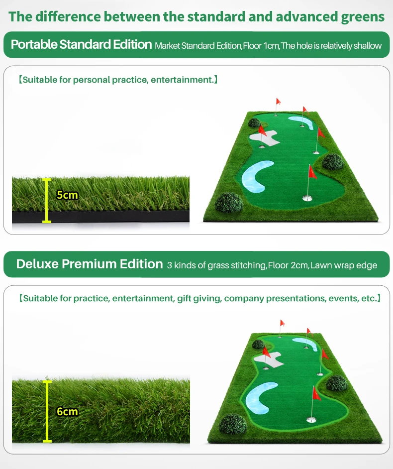 High quality indoor artificial mini golf putting green carpet