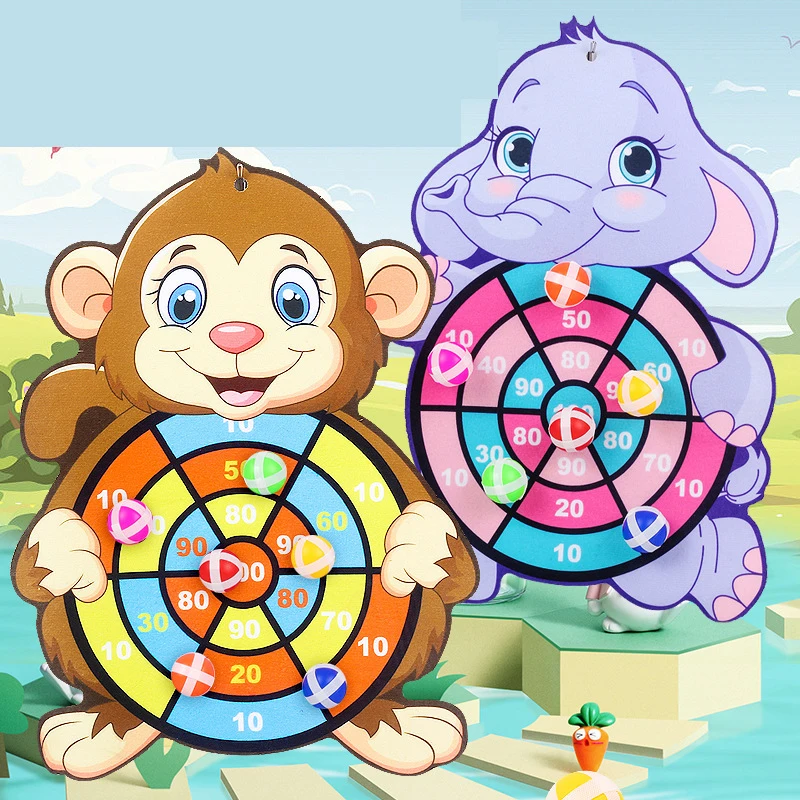 Children Target Sticky Ball Throw Dartboard Sports Kids Educational Board Games With Darts Ball Parent-child Interactive Toys