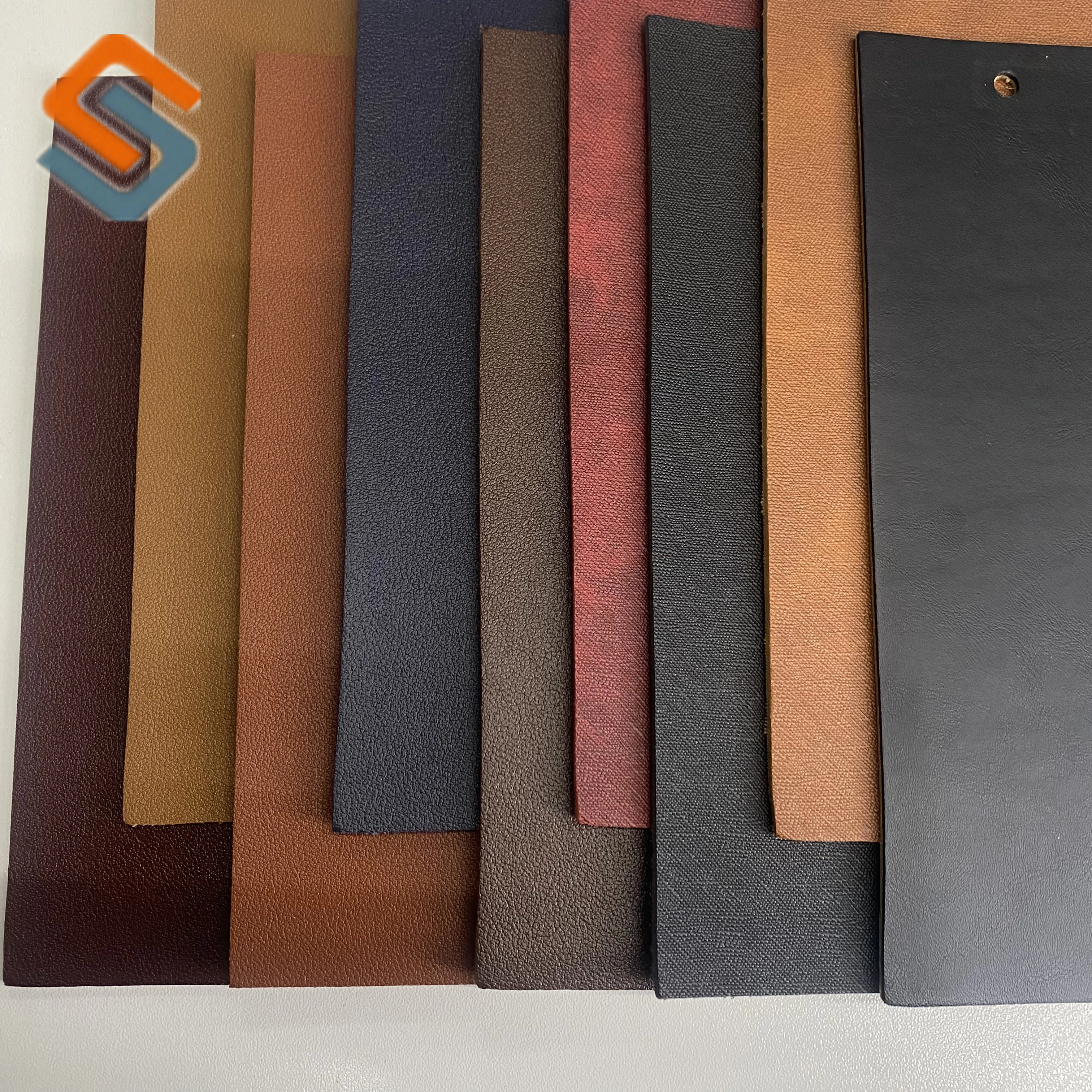 Durable 2.4mm thickness pvc saffiano synthetic leather fabric for making footwear