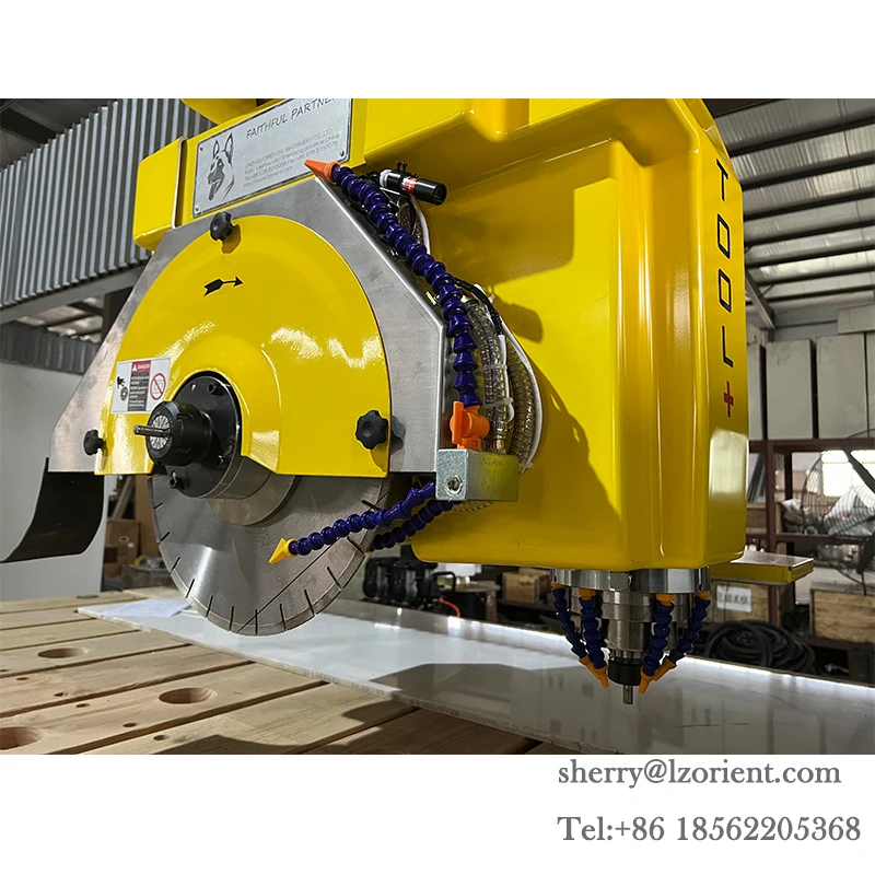 5 Axis Cnc Stone Saw bridge Cutting Machine Vacuum Suction Sup With Automatic Multifunction 5 Axis Stone Machinery