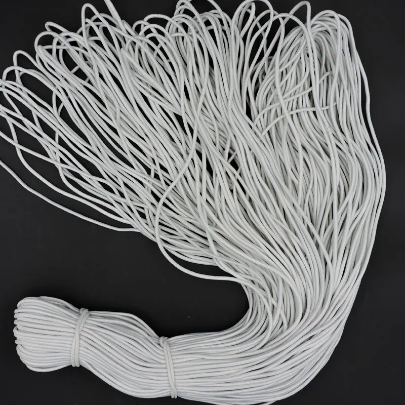 Factory wholesale 2mm 2.5mm 3mm 3.5mm 4mm 4.5mm 8mm 10mm Strong Stretch Round Braided Elastic Cord