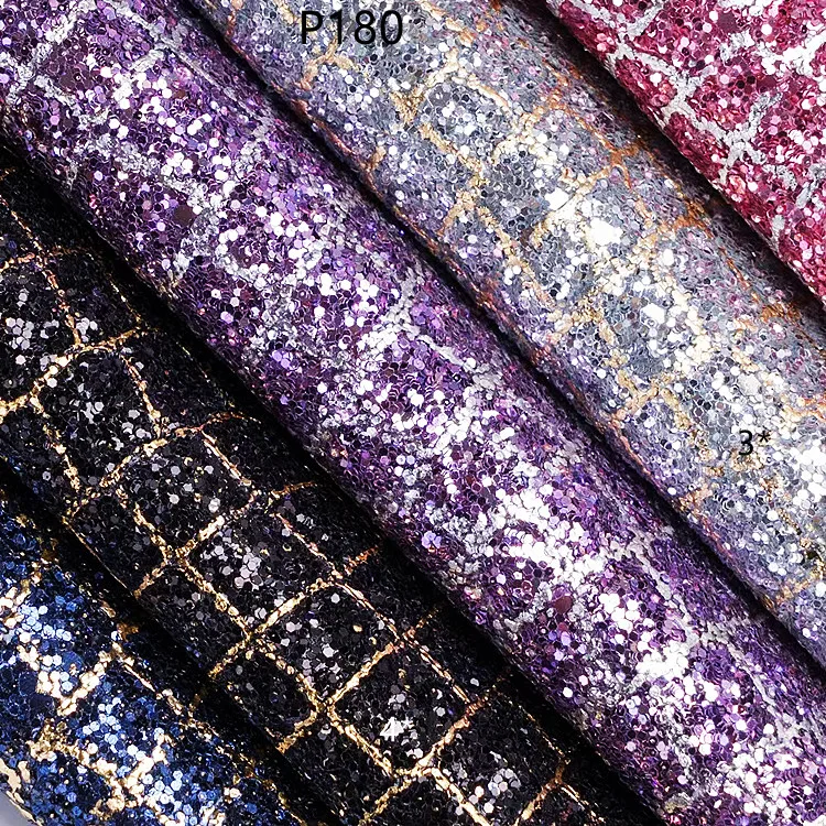 Искусственная кожа P180 с блестками и крокодиловым узором для багажа, сумок, верхней стенки, шпильки для волос с бантом, ювелирные изделия