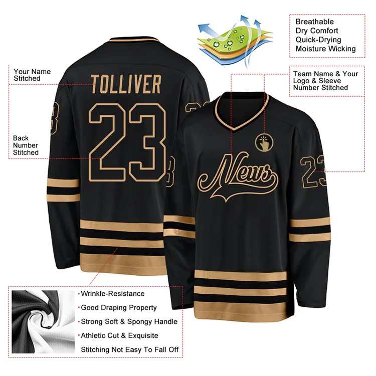 Wholesale Manufacturer Custom Sublimation Printed Hockey Jersey Blank Ice Hockey Jersey