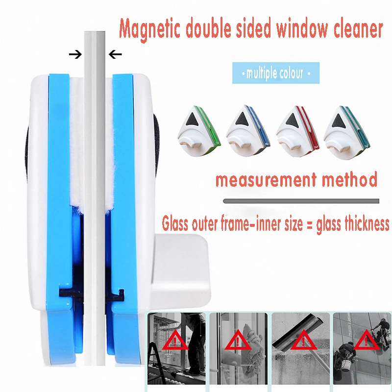 Window Cleaning Tools Glass Scrape Wiper Brushes Glass Cleaning Brush Magnetic Window Cleaner Brush
