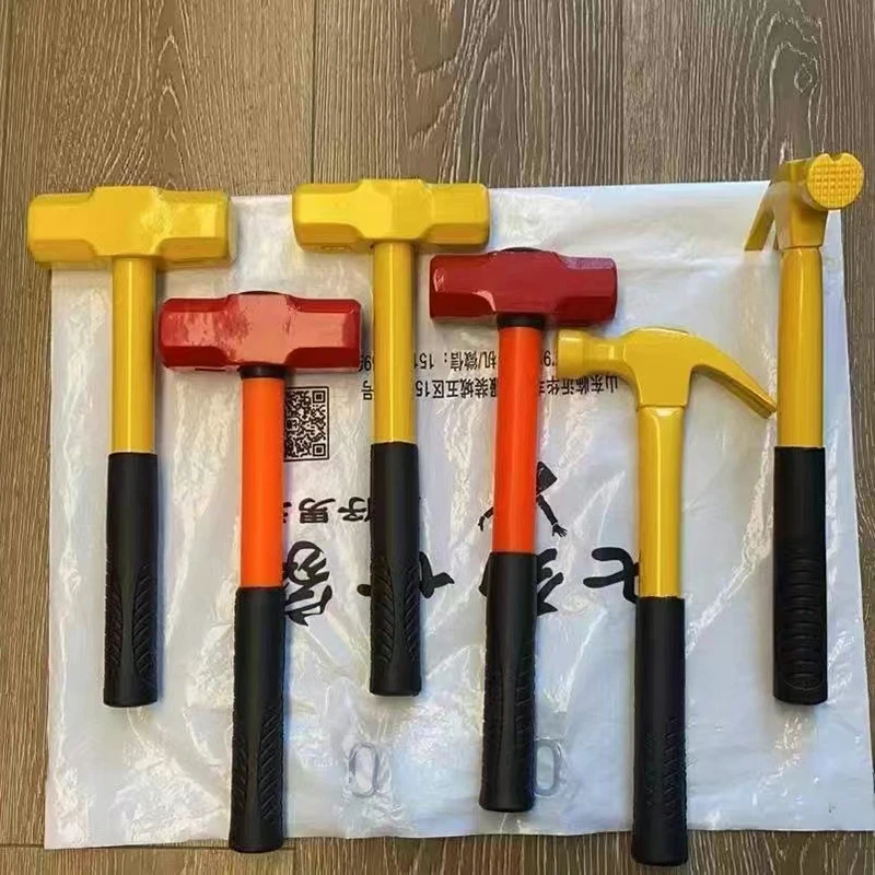 Custom High Carbon Steel Anti-slip Adhesive Handle Steel Pipe Claw Hammer Dovetail Roof Hammer