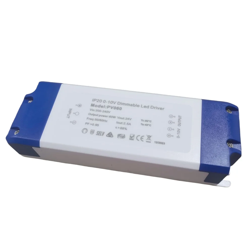 Indoor 0-10V constant voltage led driver 60W  LED POWER supply 12v 24V 36V for led lights