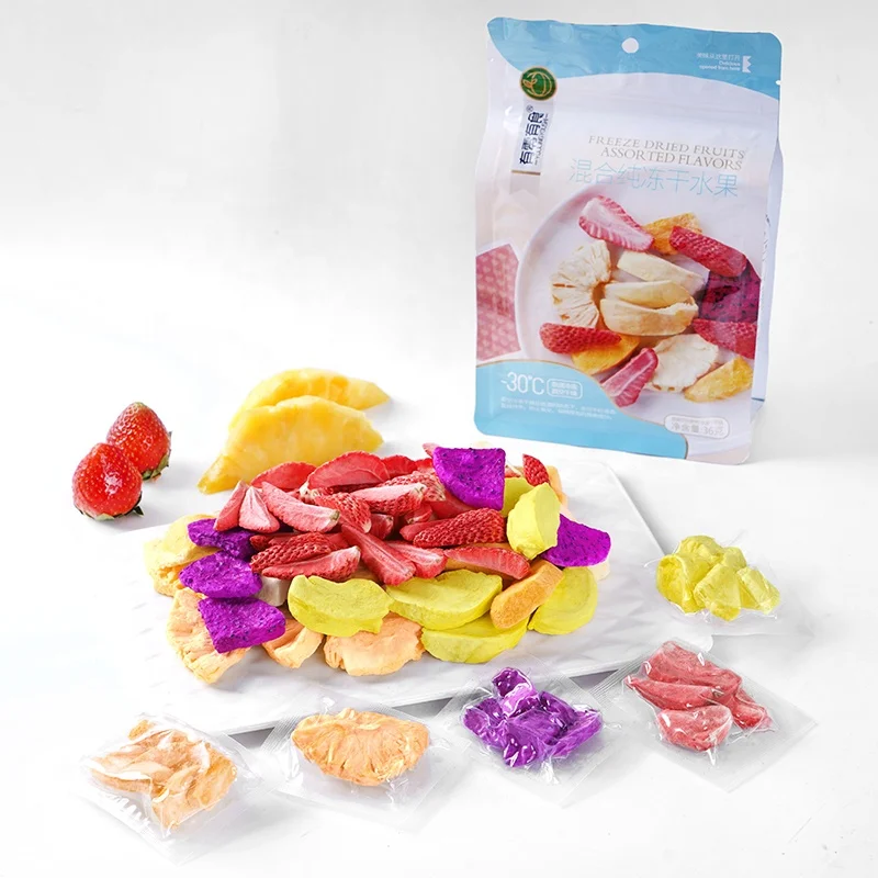 Mixed Freeze-Dried  Fruit  Organic Dry Strawberry Durian Mango Pieapple  Dragonfruit Slice  Freeze Dried Fruit