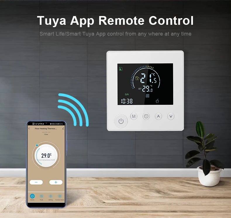 Bandary Google Home Programmable Warm Floor Temperature Wifi Digital Thermostat Smart