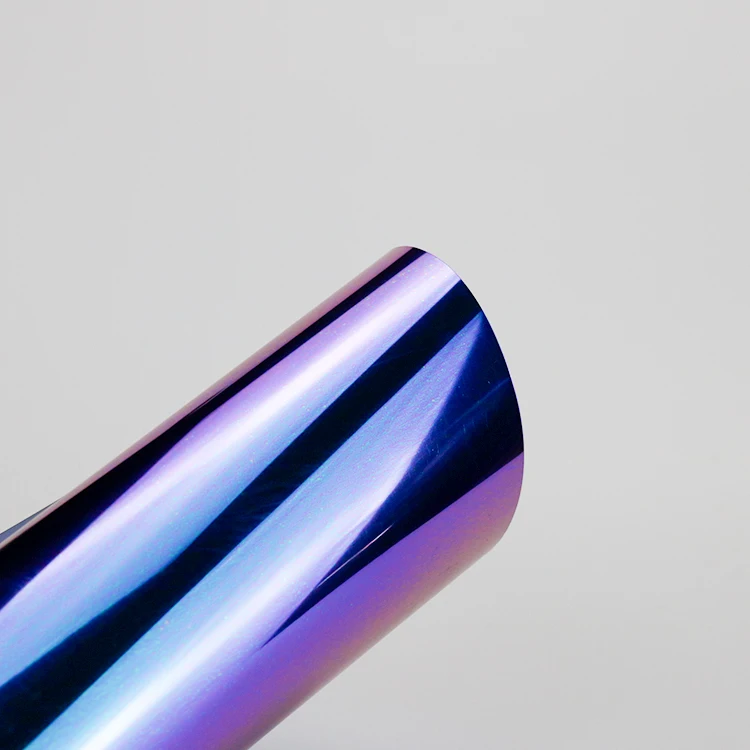 RB001# purple green iridescent heat transfer vinyl htv tpu soft flex roll printing for t-shirt