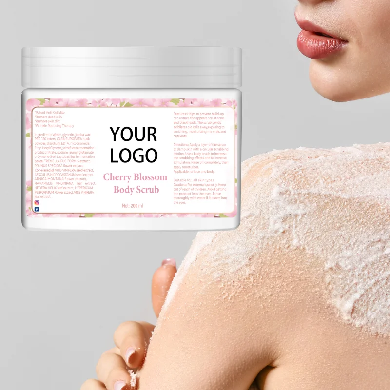 Wholesale private label skin care face body vitamin c whipped body polish body scrub