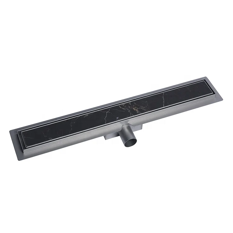 Fast delivery floor outdoor cover stainless shower channel drain with insert trap siphon