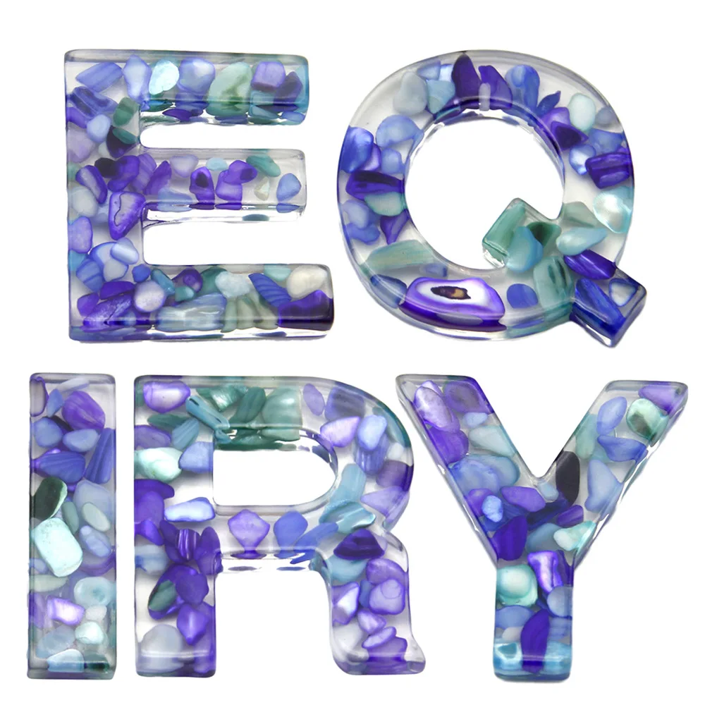 I Do Ribbon Crystal Epoxy Acrylic Resin Shaker Letter Accessory