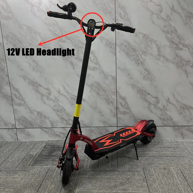Original Kaabo Front 12V LED Headlight Parts For Kaabo Mantis 8/10 Electric Scooter Durable Lights Replacement Accessories