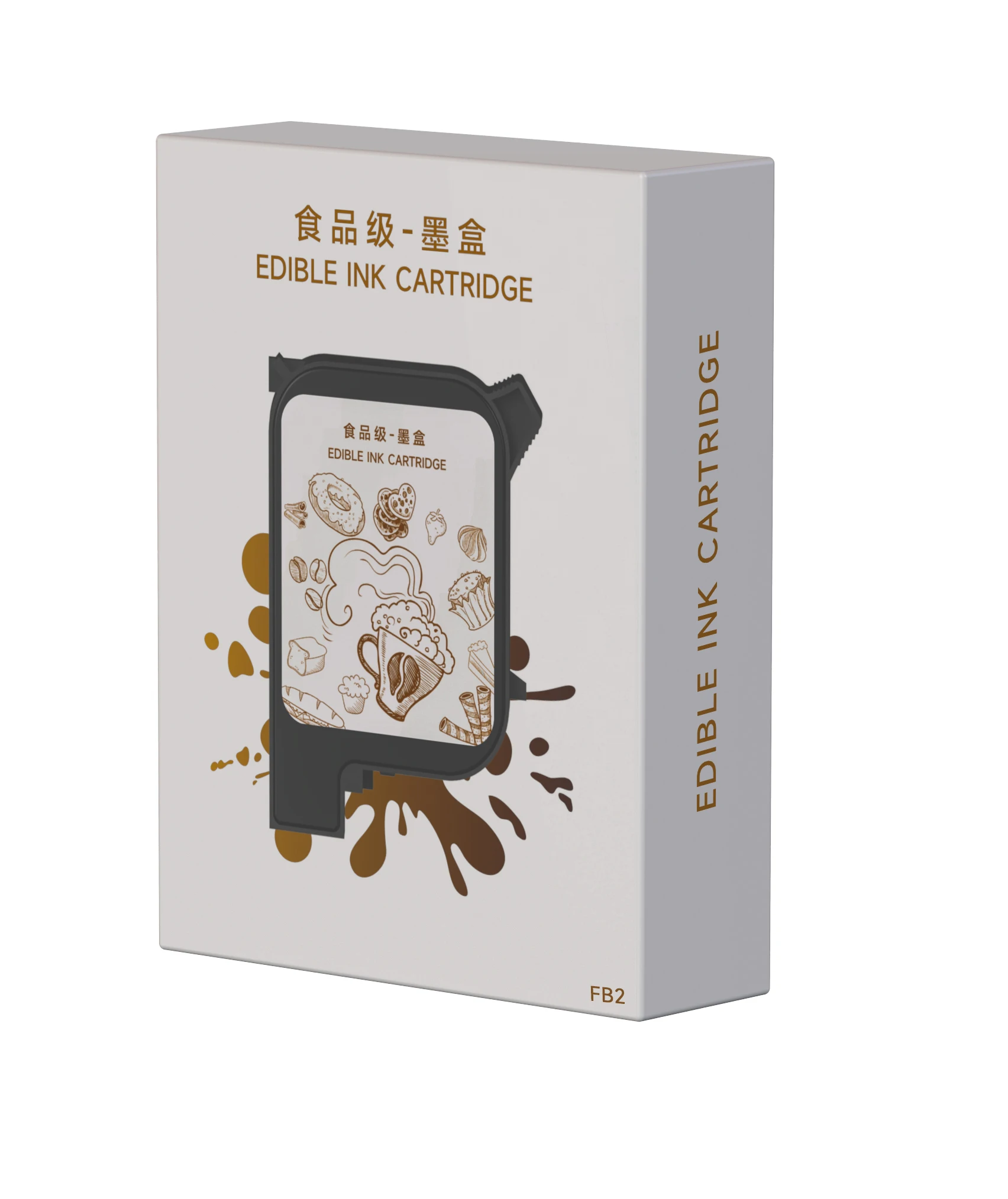EVEBOT Edible Ink Cartridge Fantasia FB2 for EB-PRO High Resolution 600 Dpi Single Color Food Coffee Bread Logo Printer Machine