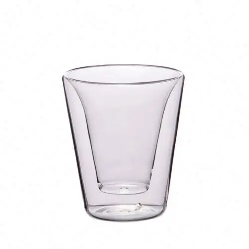 V shape borosilicate drinking glass
