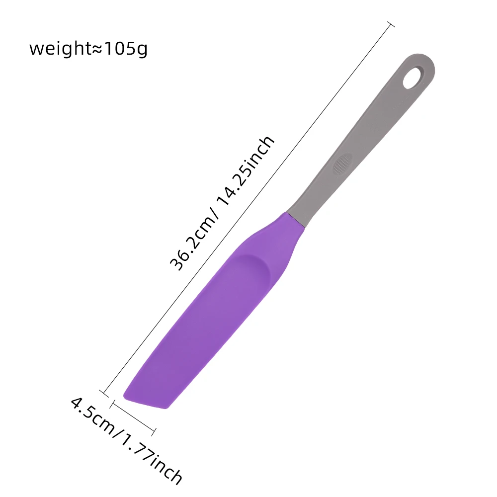 Long Handle Silicone Turner Heat Resistant Kitchen Utensils Egg Steak Fish Frying Shovel Non-stick Mini Silicone Spatula