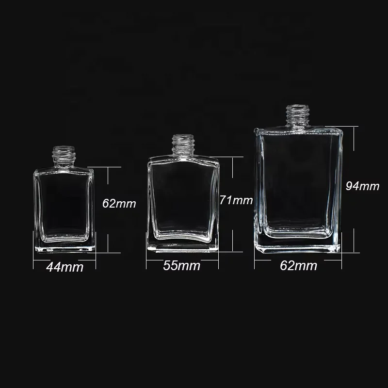 100ml Rectangular Essential Oil Glass Serum Bottle Flat Square Design Removable Glass Dropper Skincare Hair Cream Perfume Box