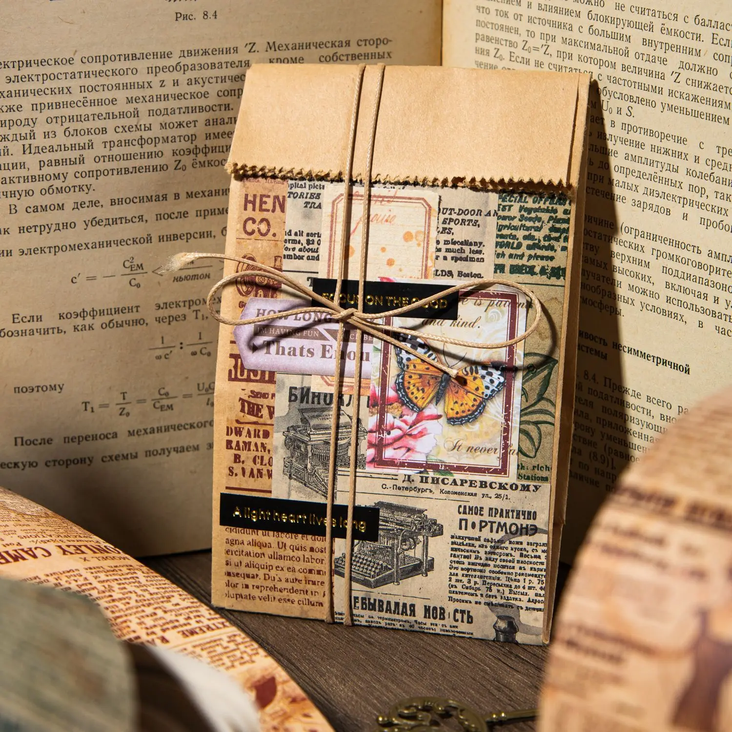STICKERS PUNK English Newspaper Vintage Washi Tape Decorative Masking Tape Nostalgic Style Decor Sticker for Craft Wrapping05177