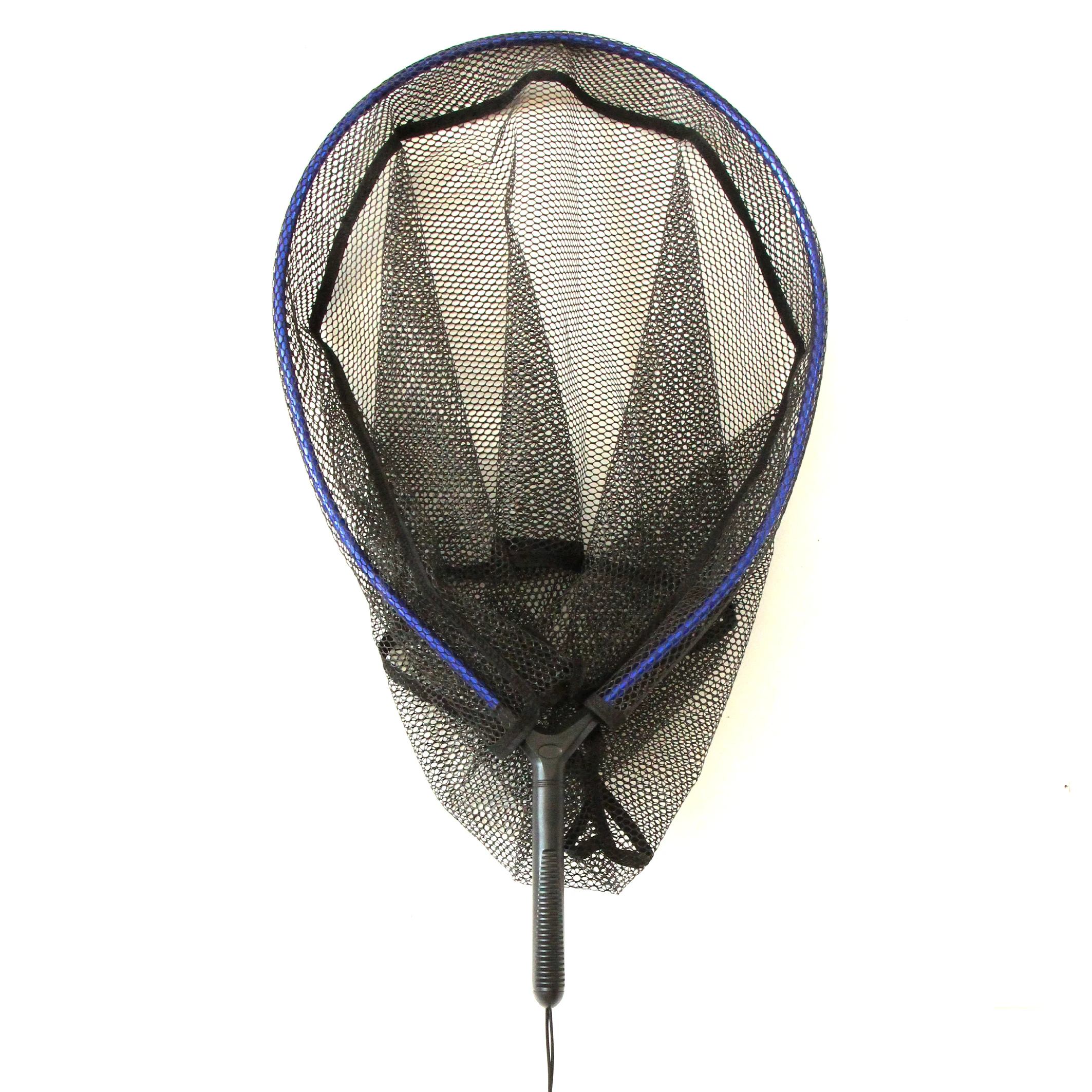 Selco Al Tube Size 40*60Cm AL Tube Net Head Rubber Net Mesh Size 0.5cm Plastic Handle Fishing Landing Net