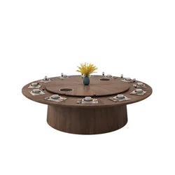 New Chinese Style Hotel Electric Dining Table Large Round Table Automatic Rotating