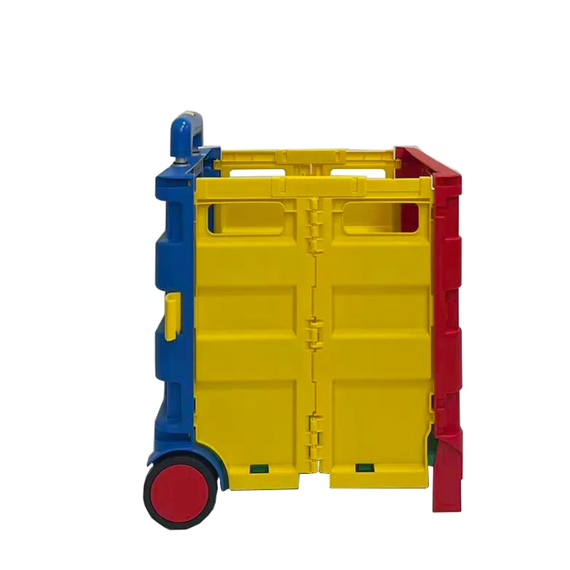 Bafuluo Good Design New Plastic Foldable Trolley with Wheels and Lid