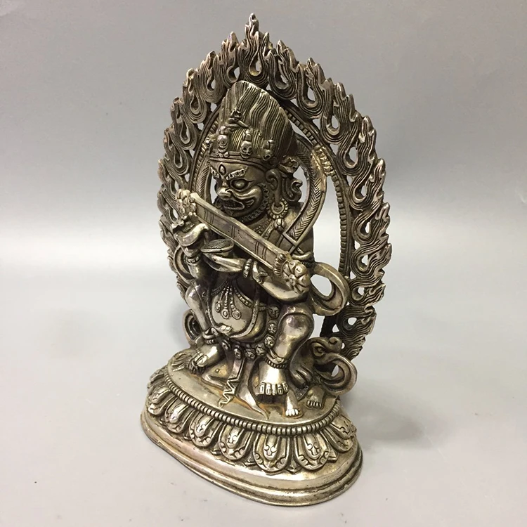 
Nepal Tibetan Tantra Buddhism Zambala Offering Huang God Of Wealth Sculpture Decorations 