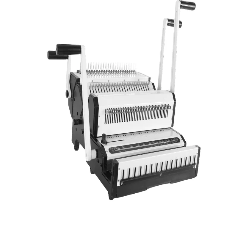 Nanbo office school home CW2500A Comb and Wire 3 1 Plastic comb double spiral ring Wire binding machine