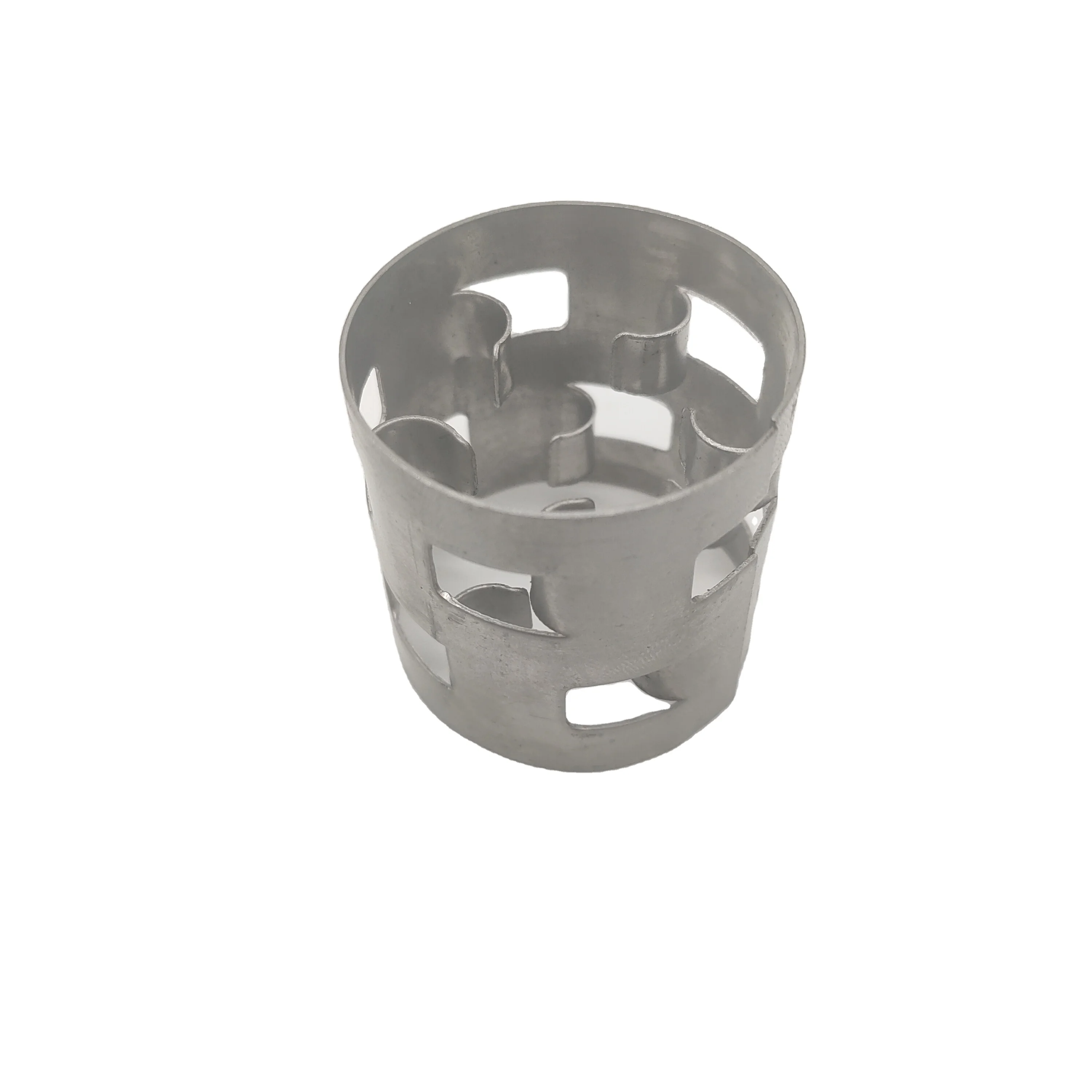 High Mechanical Absorption Tower Metal Pall Ring For Strength Petrochemical Industry